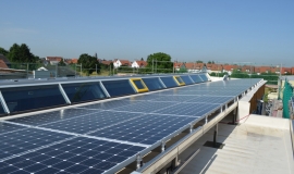 Energy from the sun: Solar power system on the building